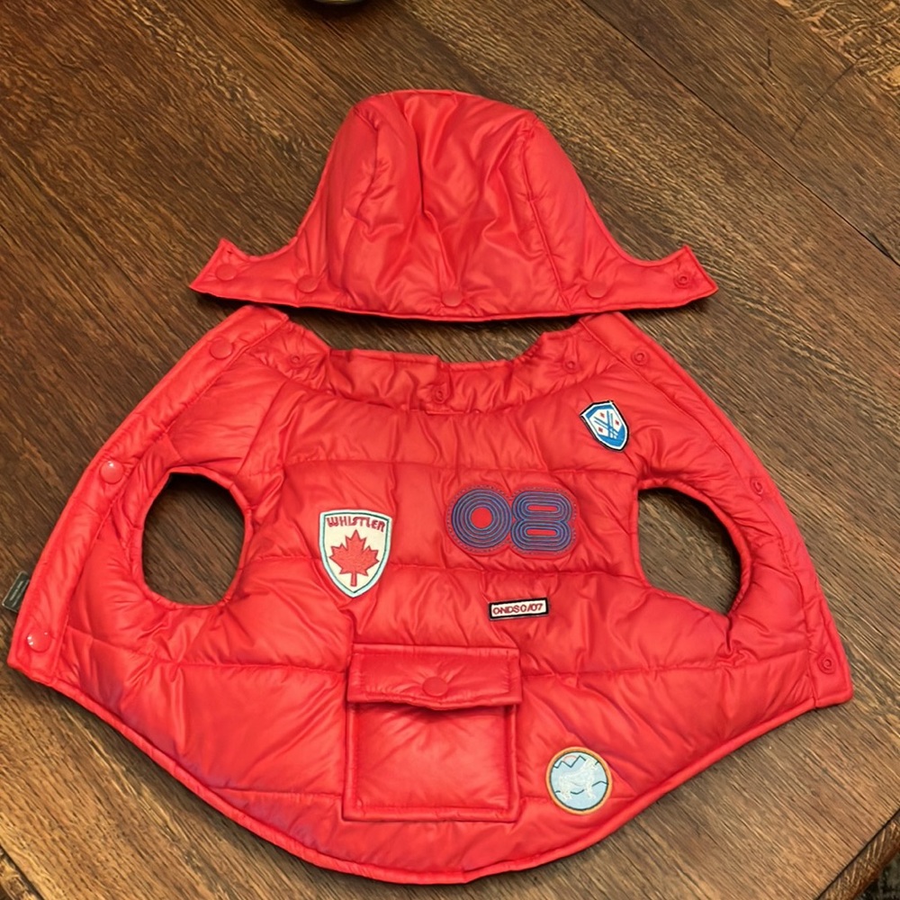 Old Navy Supply Company Quilted Dog Vest with Detachable Hood